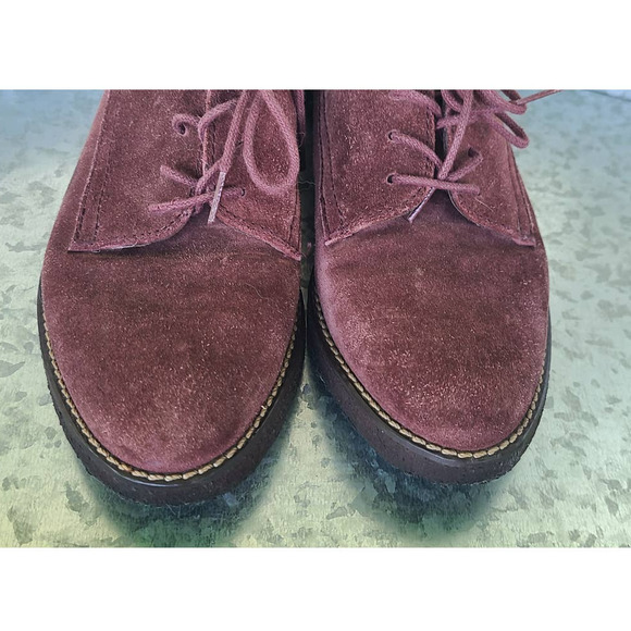Stuart Weitzman Made In Spain Marron Suede Oxford Style Size 5 - Picture 2 of 7